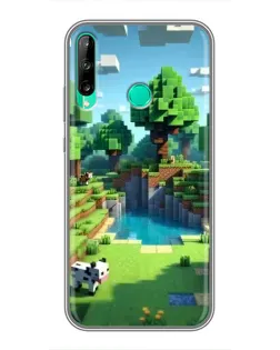 Чехол для Huawei P40 Lite e с картинкой «Minecraft летний день»