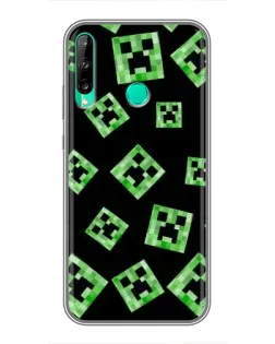 Чехол для Huawei P40 Lite e с картинкой «Паттерн с криперами»