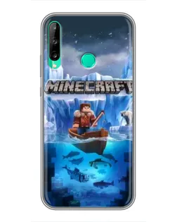 Чехол для Huawei P40 Lite e с картинкой «Minecraft ледяной мир»