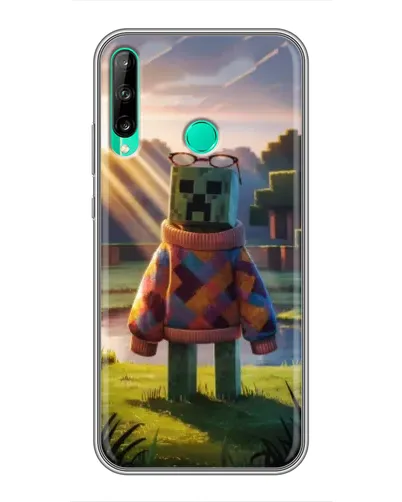 Чехол для Huawei P40 Lite e с картинкой «Крипер в свитере» Чехол для Huawei P40 Lite e с картинкой «Крипер в свитере»
