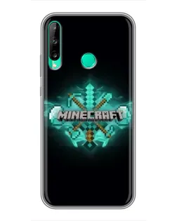 Чехол для Huawei P40 Lite e с картинкой «Minecraft Diamond лого»