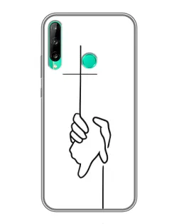 Чехол для Huawei P40 Lite e с картинкой «Рука держит»