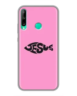 Чохол для Huawei P40 Lite e з картинкою «Рожевий символ Jesus»