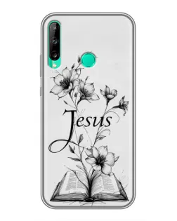 Чохол для Huawei P40 Lite e з картинкою «Квіти та Біблія»