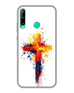 Чохол для Huawei P40 Lite e з картинкою «Акварельний хрест»