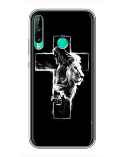 Чехол для Huawei P40 Lite e с картинкой «Сияющий крест Jesus»