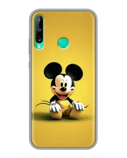 Чехол для Huawei P40 Lite e с картинкой «Микки на желтом»