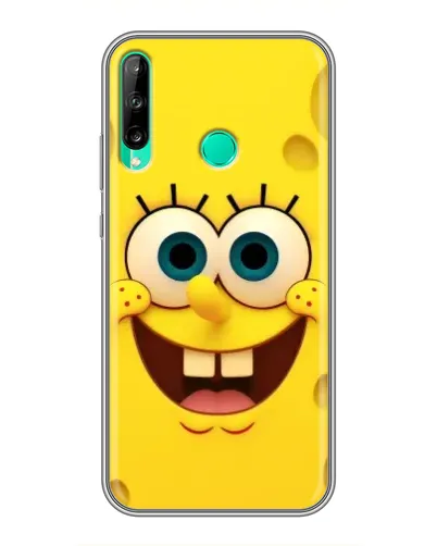 Чехол для Huawei P40 Lite e с картинкой «Губка Боб улыбка»