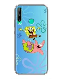 Чехол для Huawei P40 Lite e с картинкой «Спанч Боб и Патрик»