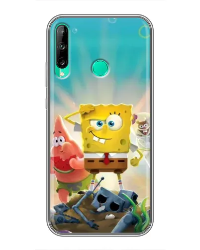 Чехол для Huawei P40 Lite e с картинкой «Спанч Боб победитель»
