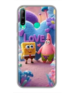 Чехол для Huawei P40 Lite e с картинкой «Губка Боб Патрик»