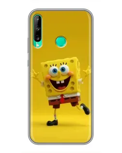Чехол для Huawei P40 Lite e с картинкой «Позитивный Губка Боб»