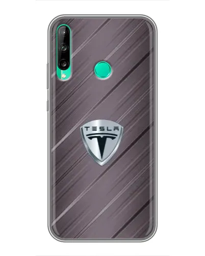 Чохол для Huawei P40 Lite e з картинкою «Металева текстура Tesla»