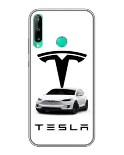 Чохол для Huawei P40 Lite e з картинкою «Tesla White Style»