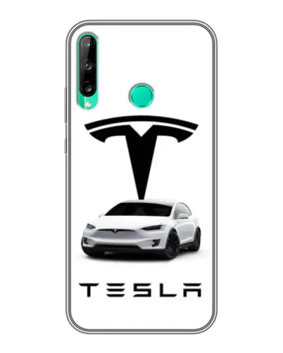 Чохол для Huawei P40 Lite e з картинкою «Tesla White Style»