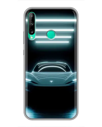 Чохол для Huawei P40 Lite e з картинкою «Tesla в неоні»