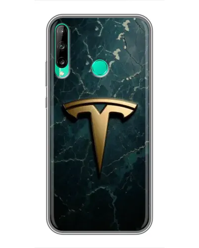 Чохол для Huawei P40 Lite e з картинкою «Мармурова Tesla Gold»