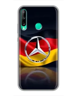 Чохол для Huawei P40 Lite e з картинкою «Mercedes — прапор Німеччини»