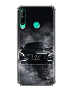 Чохол для Huawei P40 Lite e з картинкою «Mercedes у диму»