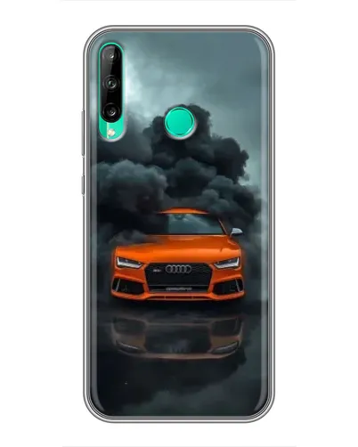 Чохол для Huawei P40 Lite e з картинкою «Audi у хмарах диму»