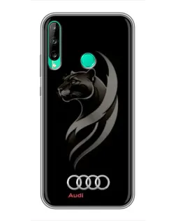 Чохол для Huawei P40 Lite e з картинкою «Графіка — пантера та Audi»