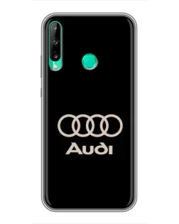 Чохол для Huawei P40 Lite e з картинкою «Audi — золотий логотип»