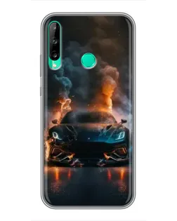Чохол для Huawei P40 Lite e з картинкою «Lamborghini димна естетика»