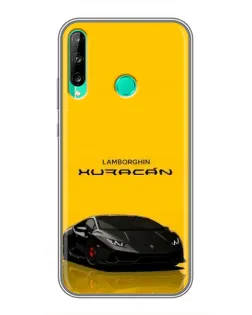 Чохол для Huawei P40 Lite e з картинкою «Lamborghini Huracan чорний»