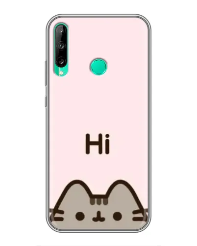 Чехол для Huawei P40 Lite e с картинкой «Пушин говорит Hi»