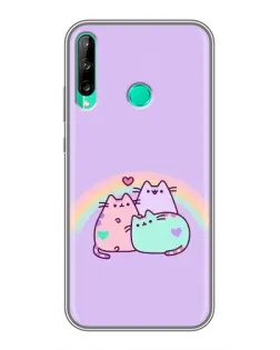 Чехол для Huawei P40 Lite e с картинкой «Радужные Пушины»