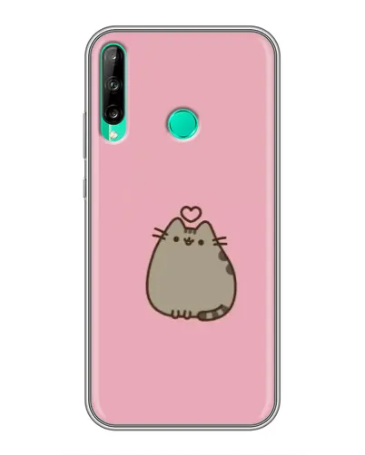 Чехол для Huawei P40 Lite e с картинкой «Pusheen сердце»