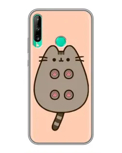 Чехол для Huawei P40 Lite e с картинкой «Пушин пузиком кверху»