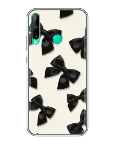 Чехол для Huawei P40 Lite e с картинкой «Черные бантики»