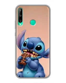 Чехол для Huawei P40 Lite e с картинкой «Стич ест шоколад»