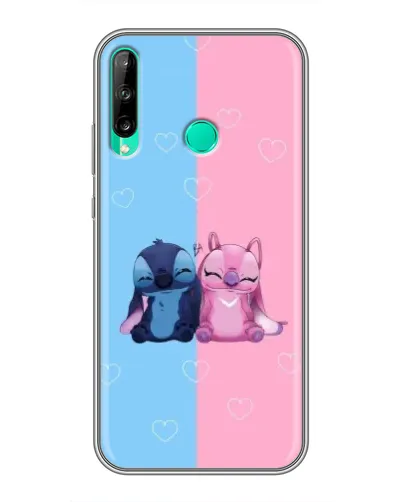Чехол для Huawei P40 Lite e с картинкой «Stitch и Angel Love»