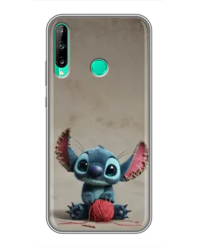 Чехол для Huawei P40 Lite e с картинкой «Стич на коричневом фоне»