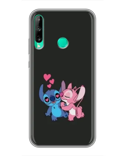 Чехол для Huawei P40 Lite e с картинкой «Анжел целует Стича»