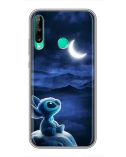 Чехол для Huawei P40 Lite e с картинкой «Лунная ночь Стича»