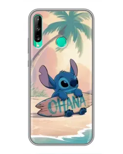 Чехол для Huawei P40 Lite e с картинкой «Стич на серфе»