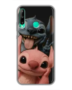 Чехол для Huawei P40 Lite e с картинкой «Стич и Ангел»