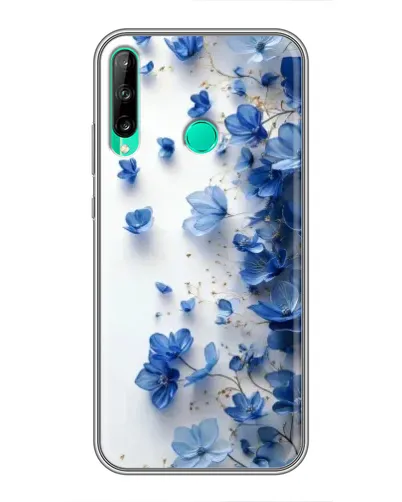 Чехол для Huawei P40 Lite e с картинкой «Голубой цветочный каскад»