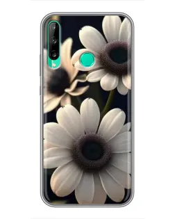 Чехол для Huawei P40 Lite e с картинкой «Белые маргаритки макро»