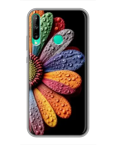 Чехол для Huawei P40 Lite e с картинкой «Радужный цветок»