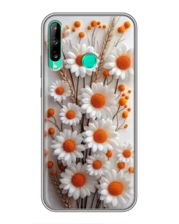 Чехол для Huawei P40 Lite e с картинкой «Белые сухоцветы»