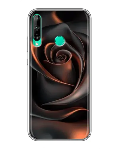 Чехол для Huawei P40 Lite e с картинкой «Шелковая черная роза»