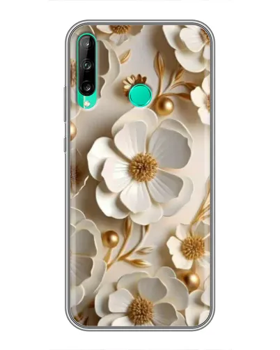 Чехол для Huawei P40 Lite e с картинкой «Белие бумажние  цвети»