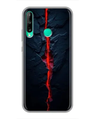 Чехол для Huawei P40 Lite e с картинкой «Kрасная лавовая трещина»