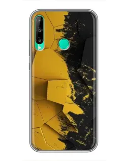 Чехол для Huawei P40 Lite e с картинкой «Золотые осколки геометрии»