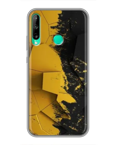 Чехол для Huawei P40 Lite e с картинкой «Золотые осколки геометрии»