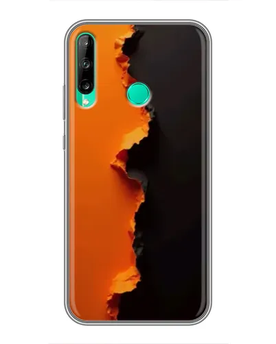 Чехол для Huawei P40 Lite e с картинкой «Оранжевый разлом»